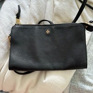 Tory Burch Pebbled Leather Zip Crossbody